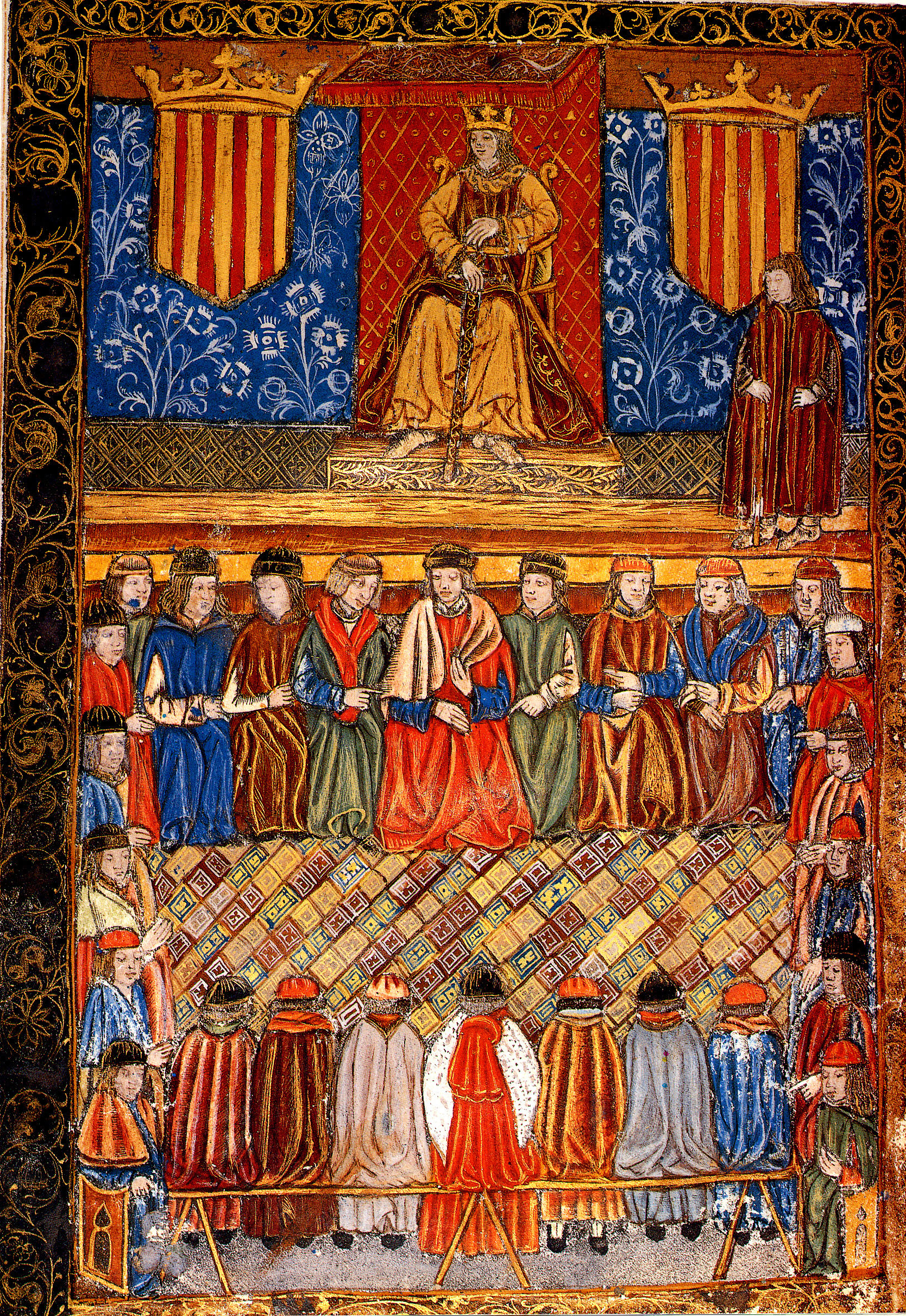 Imatge extreta de 'Constitucions de Catalunya. L’incunable de 1495', Barcelona, Generalitat de Catalunya, Departament de Justícia, 1988.